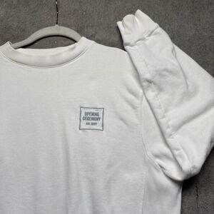Opening Ceremony Men's White Crew Neck‎ Sweatshirt Logo Patch Pullover XS